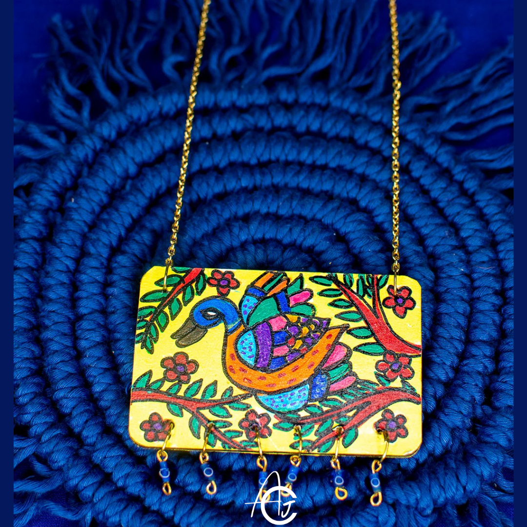 Statement Necklace, Handpainted : Handmade