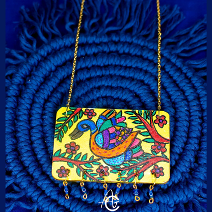 Statement Necklace, Handpainted : Handmade