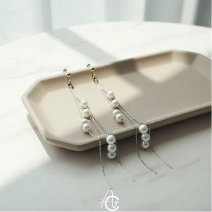 Pearl Chain Earrings