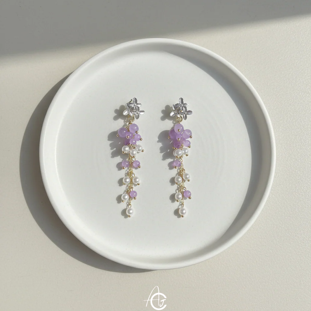Beads And Pearls Earrings