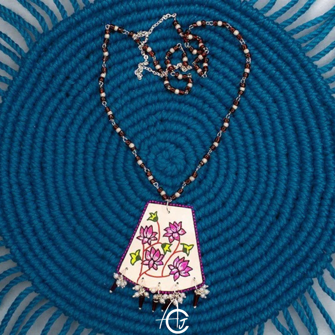 Statement Necklace, Handpainted : Handmade