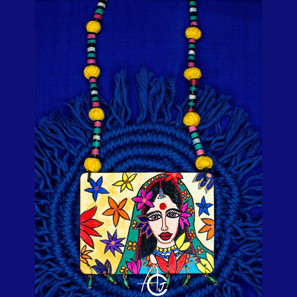 Statement Necklace, Handpainted : Handmade