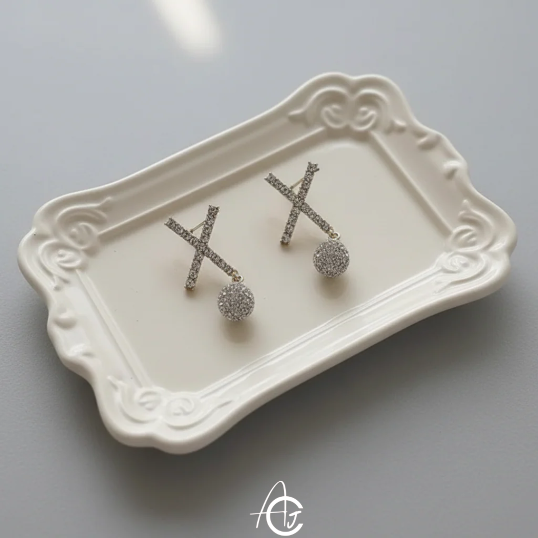 Bling Cross Earrings