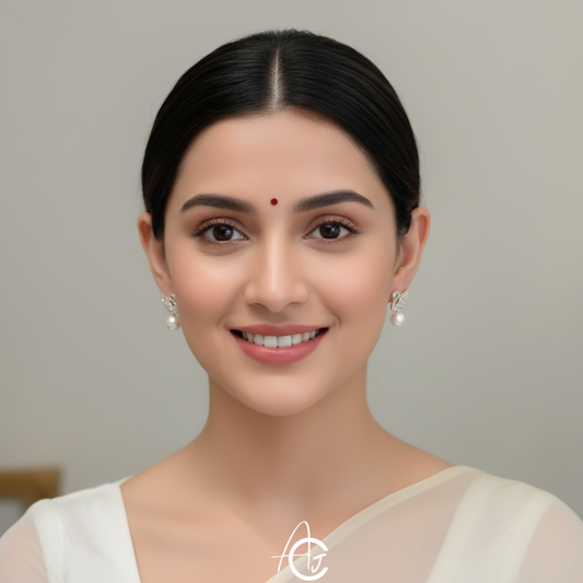 Bling Drop Pearl Earrings