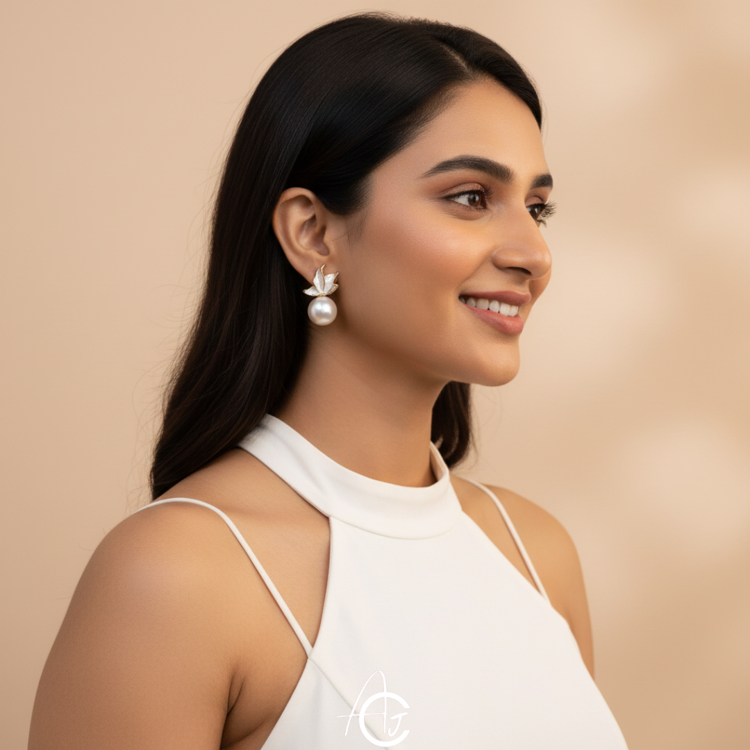 Butterfly Pearl Earrings