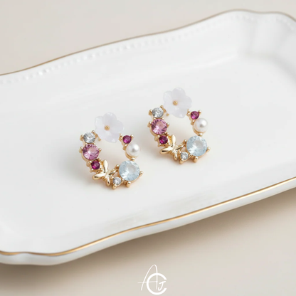 Bling Flower Earrings