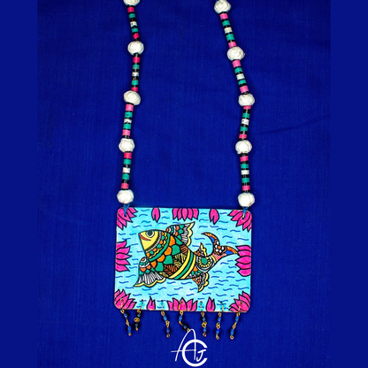 Statement Necklace, Handpainted : Handmade
