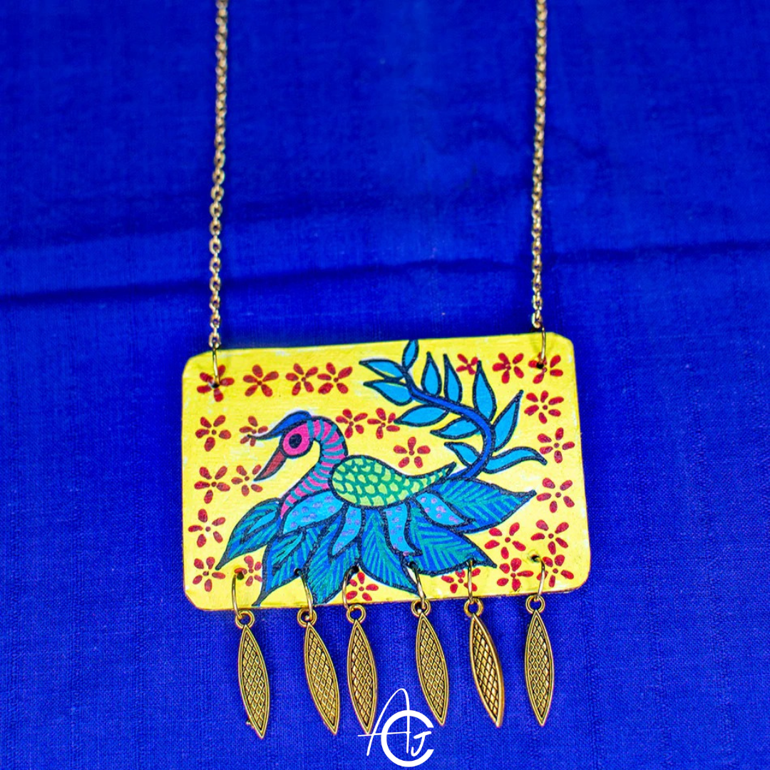 Statement Necklace, Handpainted : Handmade