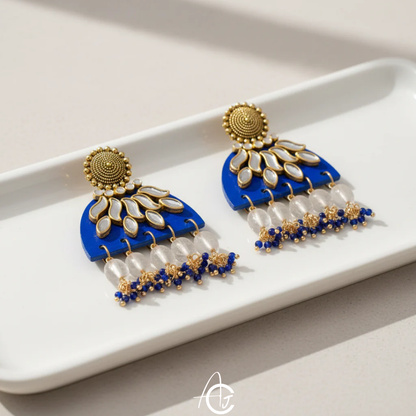 Statement Earrings, Handpainted : Handmade
