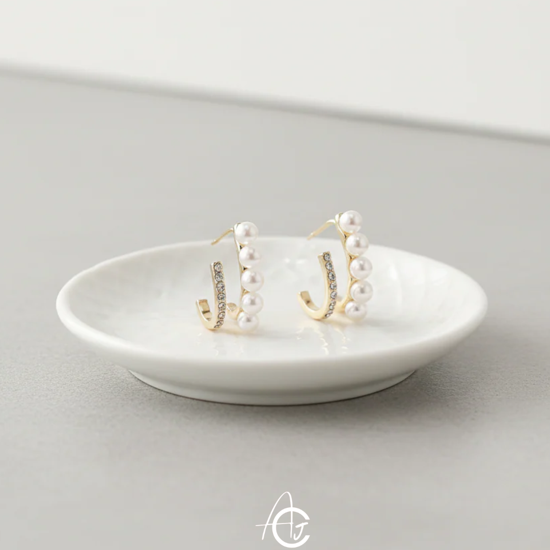 Pearl Bling Earrings