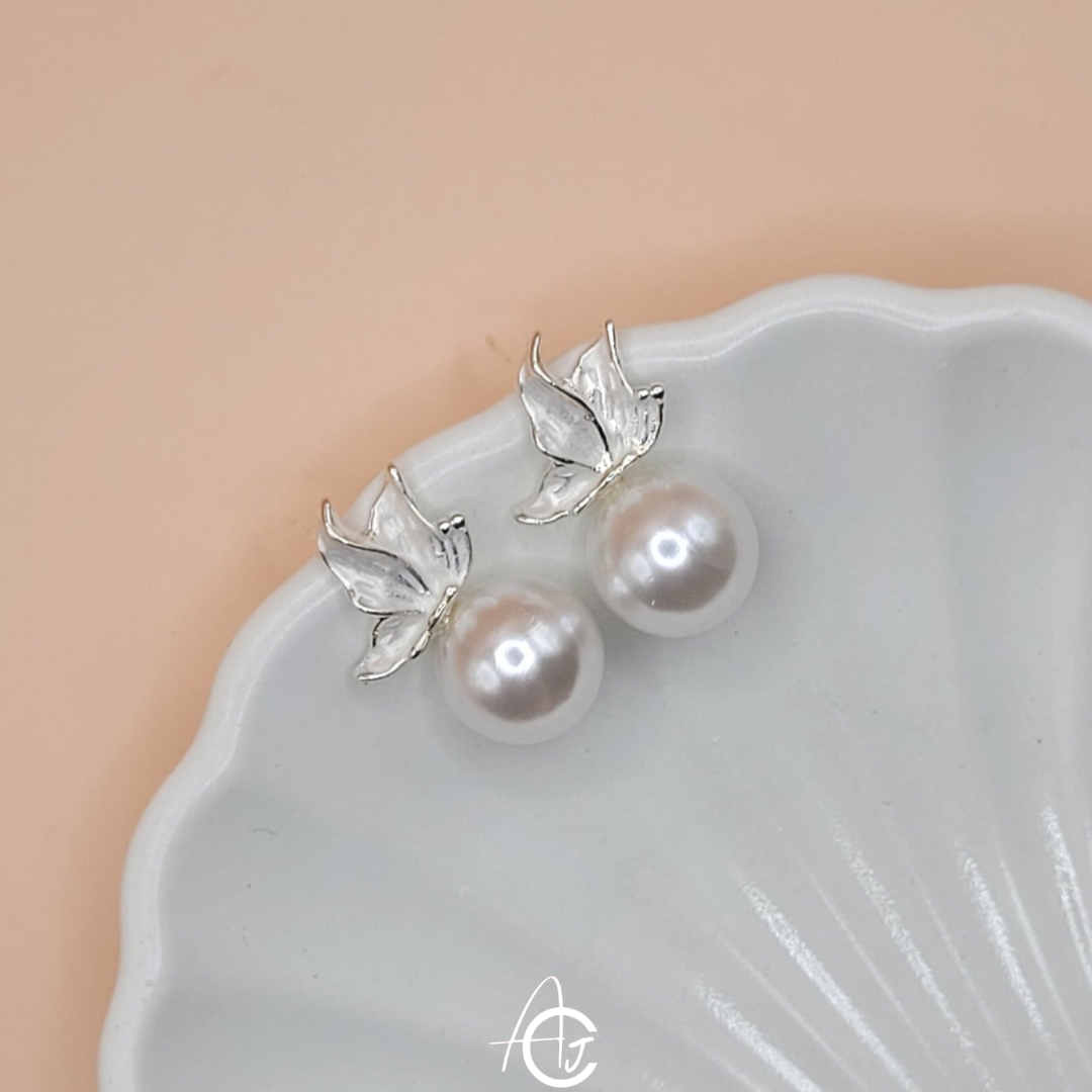 Butterfly Pearl Earrings