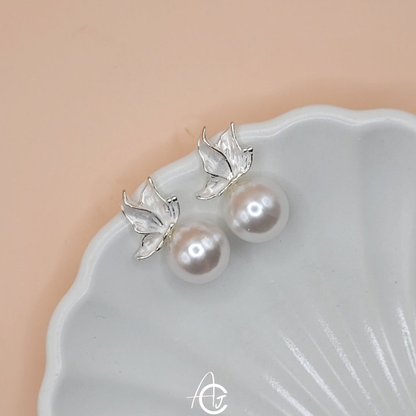 Butterfly Pearl Earrings