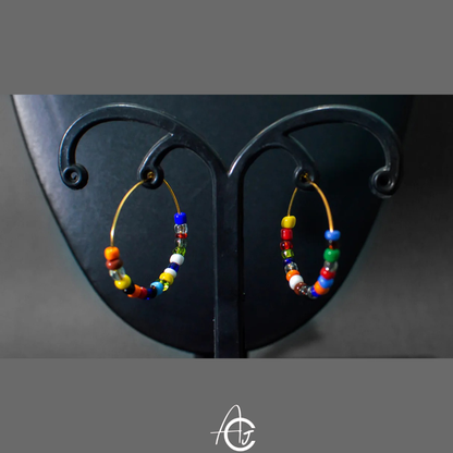 Statement Necklace set, Handpainted : Handmade