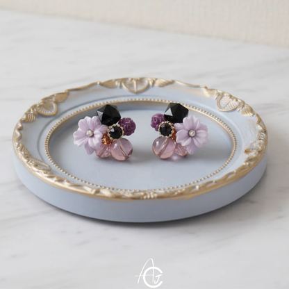 Flower Purple Earrings