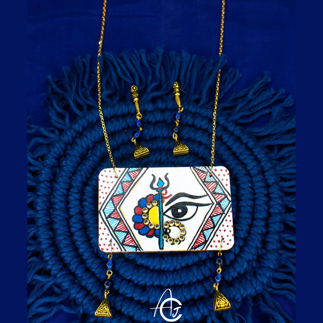 Statement Necklace Set, Handpainted : Handmade