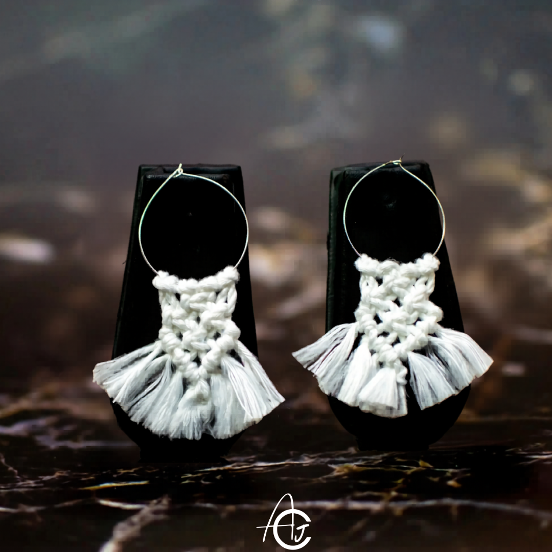 Macrame Earrings : Handmade