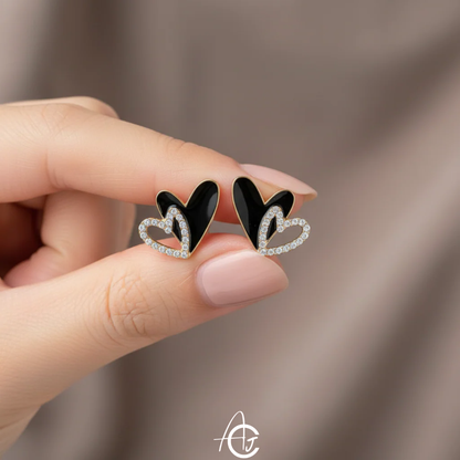 Bling Heart Earrings