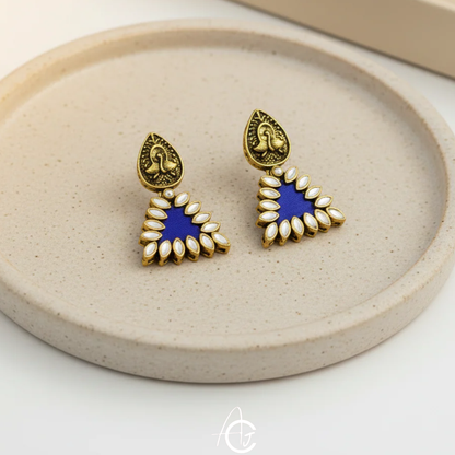 Statement Earrings, Handpainted : Handmade