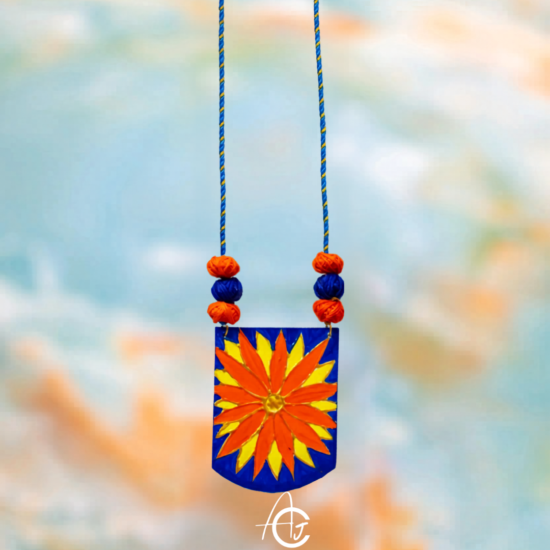 Statement Necklace, Handpainted : Handmade