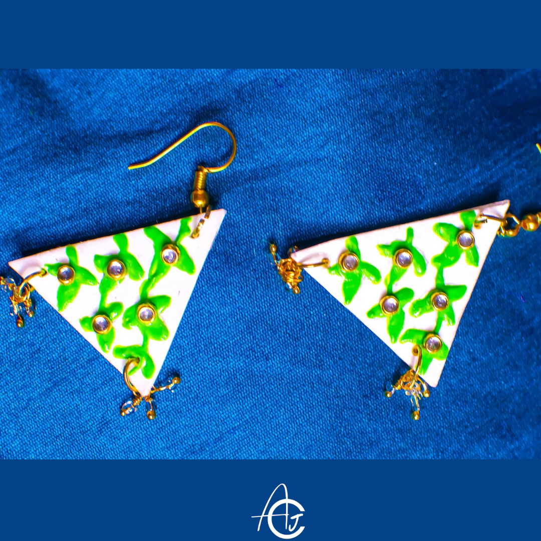 Statement  Necklace Set, Handpainted : Handmade