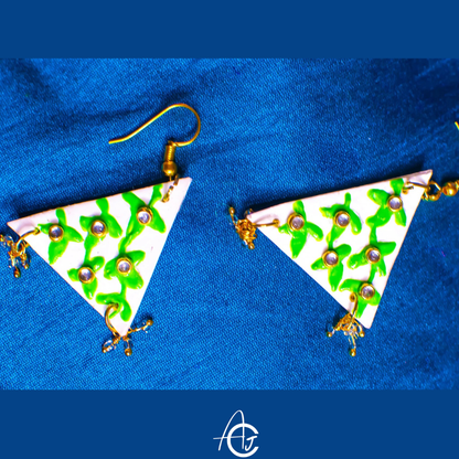 Statement  Necklace Set, Handpainted : Handmade