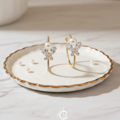Crystal Butterfly Earrings