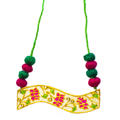 Statement  Necklace, Handpainted : Handmade