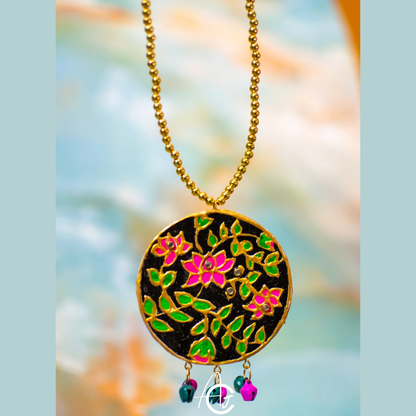 Statement Necklace, Handpainted : Handmade