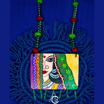 Statement Necklace, Handpainted : Handmade