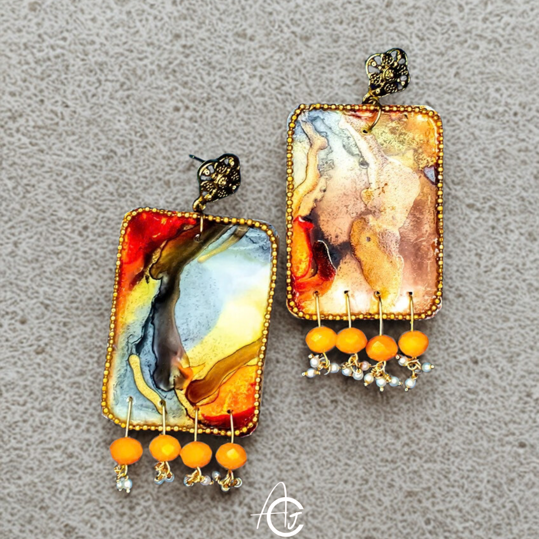 Fluid Earrings : Handmade