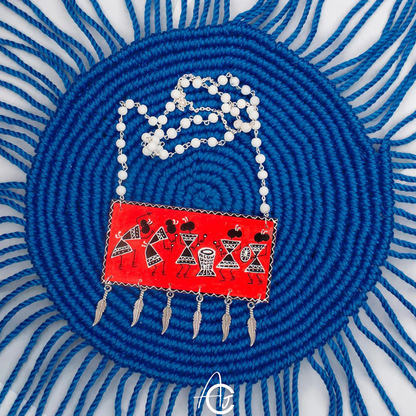 Statement Necklace, Handpainted : Handmade
