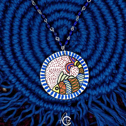 Statement Necklace, Handpainted : Handmade