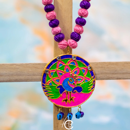 Statement Necklace, Handpainted : Handmade