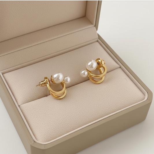 Bling Pearl Earrings