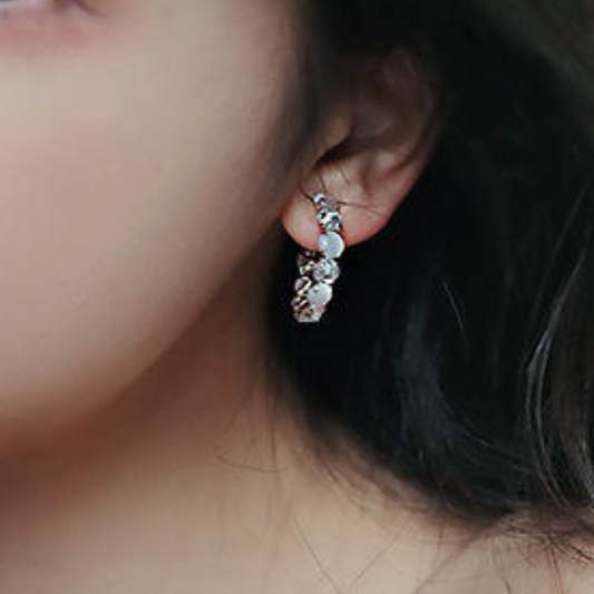 Crystal Statement Hoop Earrings