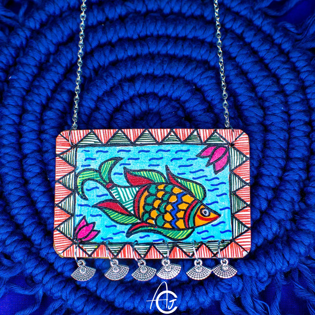 Statement Necklace, Handpainted : Handmade