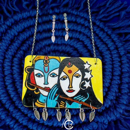 Statement Necklace Set, Handpainted : Handmade