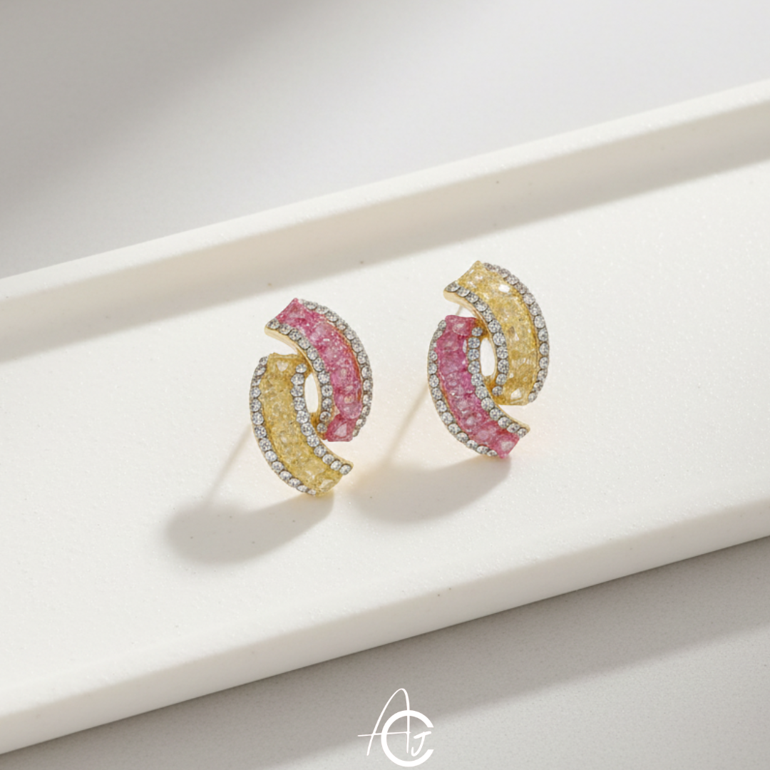 Whirl Stud Jazzy Earrings