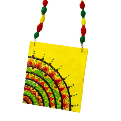 Statement Necklace, Handpainted : Handmade