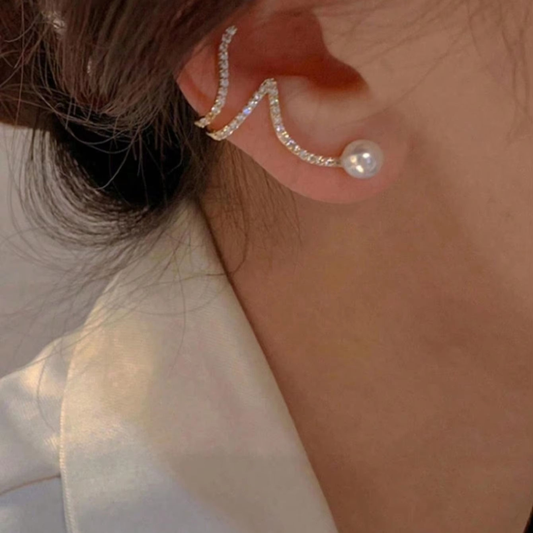 Bling Pearl Earcuffs