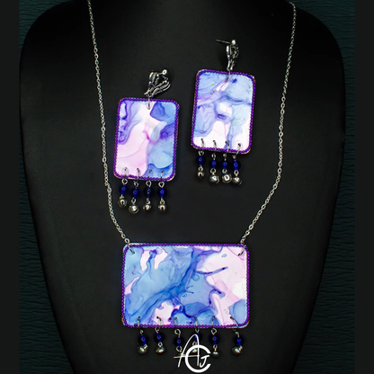 Fluid Necklace set : Handmade