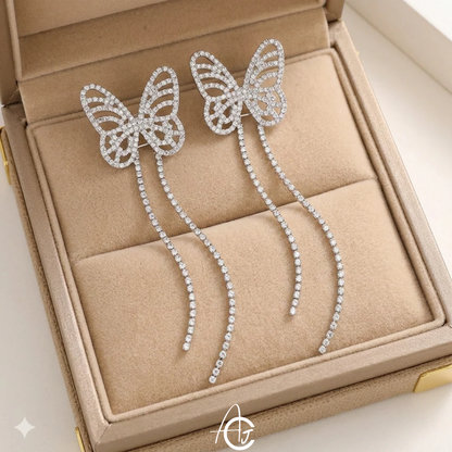 Butterfly Drop Statement Earrings