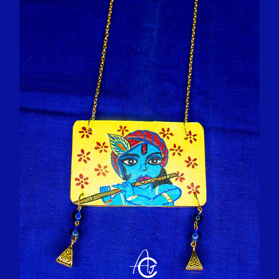 Statement Necklace, Handpainted : Handmade