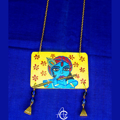 Statement Necklace, Handpainted : Handmade