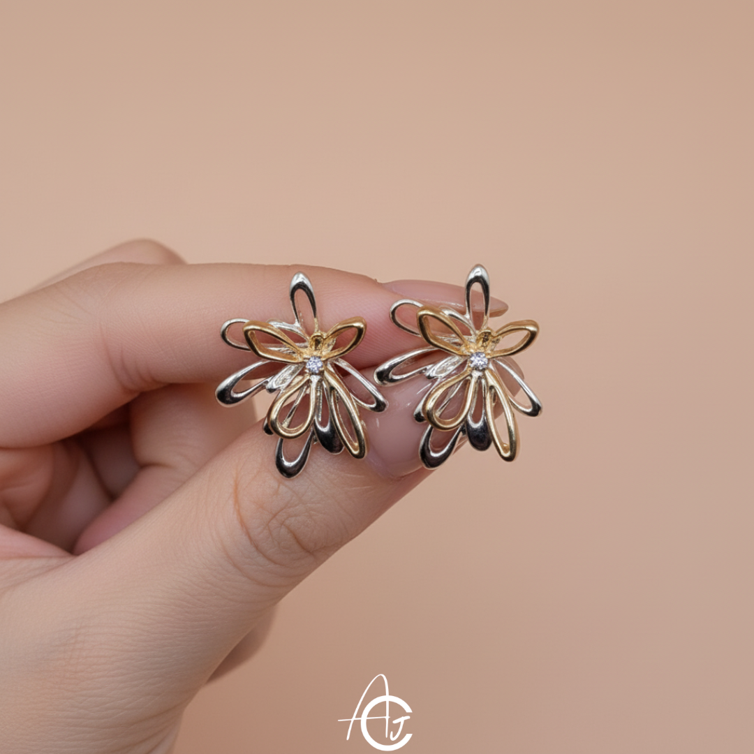 Dual Tone Earrings