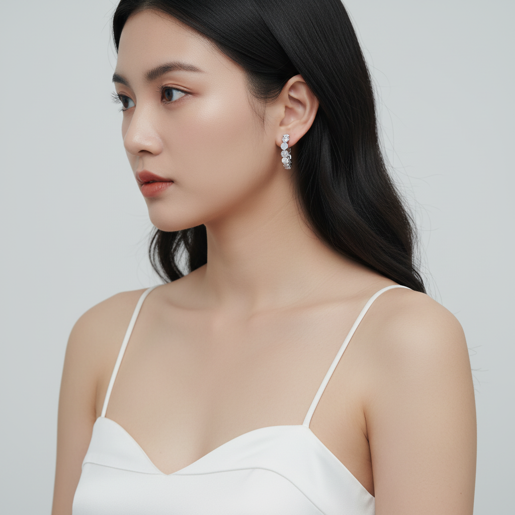 Crystal Statement Hoop Earrings