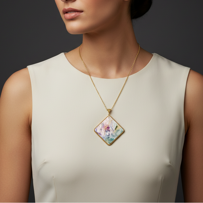 Fluid Necklace : Handmade