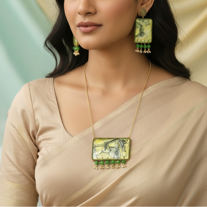 Fluid Necklace set : Handmade