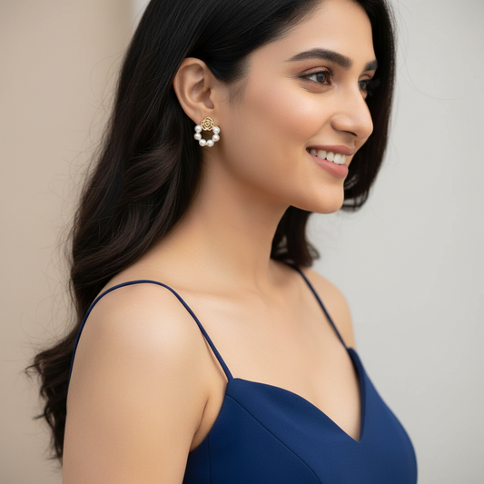Pearl Flower Earring