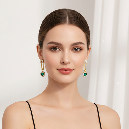 Pinpoint Heart Earrings